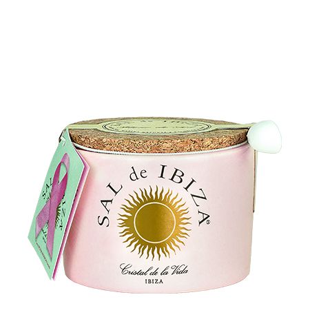 Wholesale Sal de Ibiza Fleur de Sel, La Vie en Rose Ceramic Pot 140 gr ()- Bulk