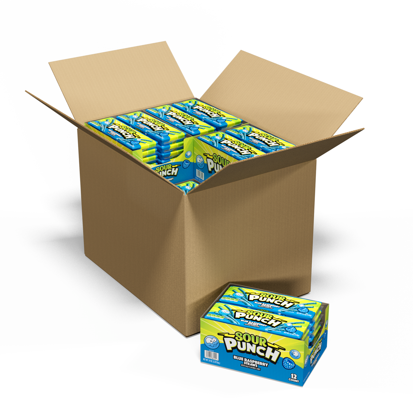 Wholesale Sour Punch Blue Raspberry Straws 4.5Oz- Bulk