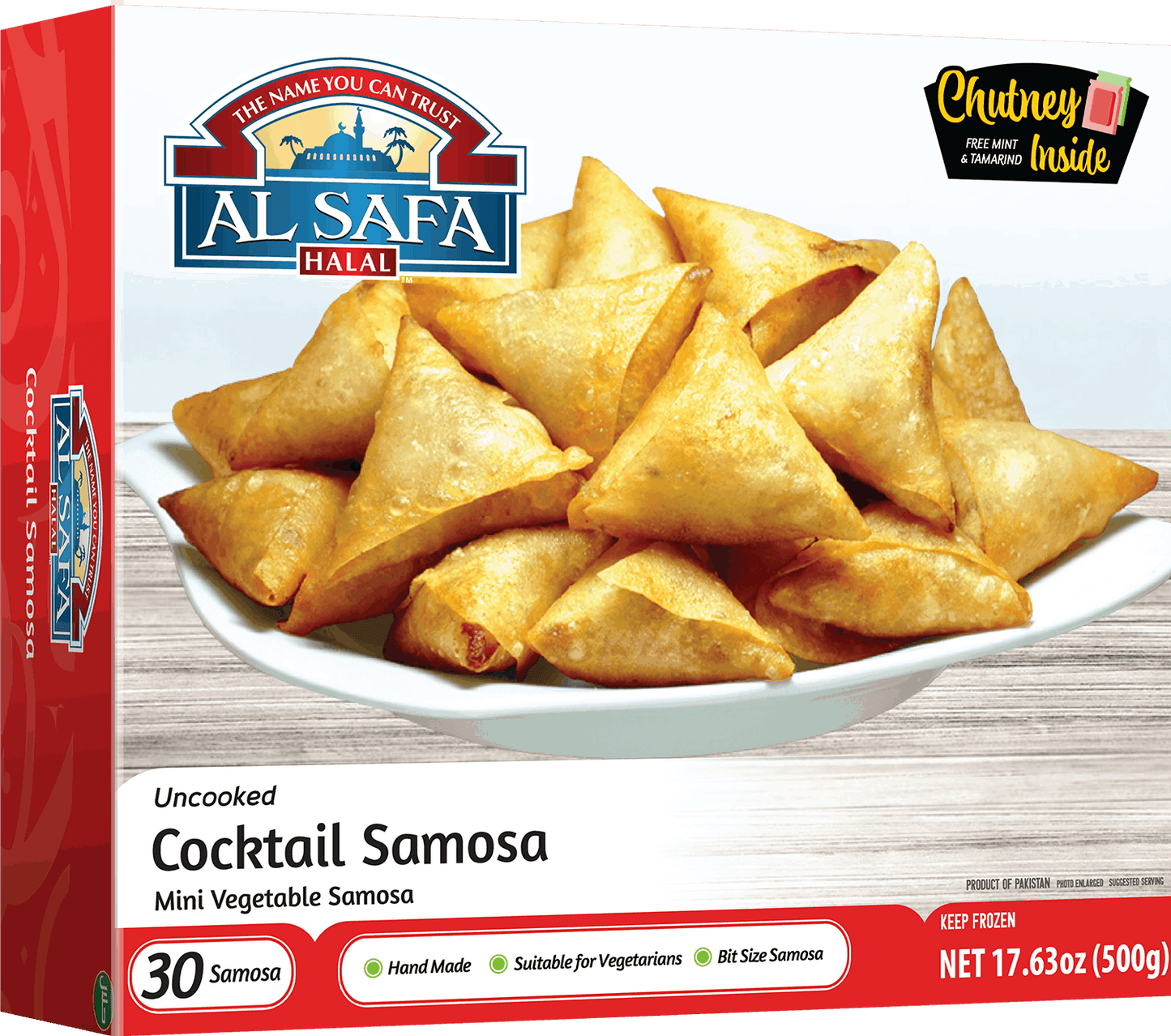 Wholesale Al Safa Halal Cocktail Samosa 17.6oz (30pcs)- Bulk