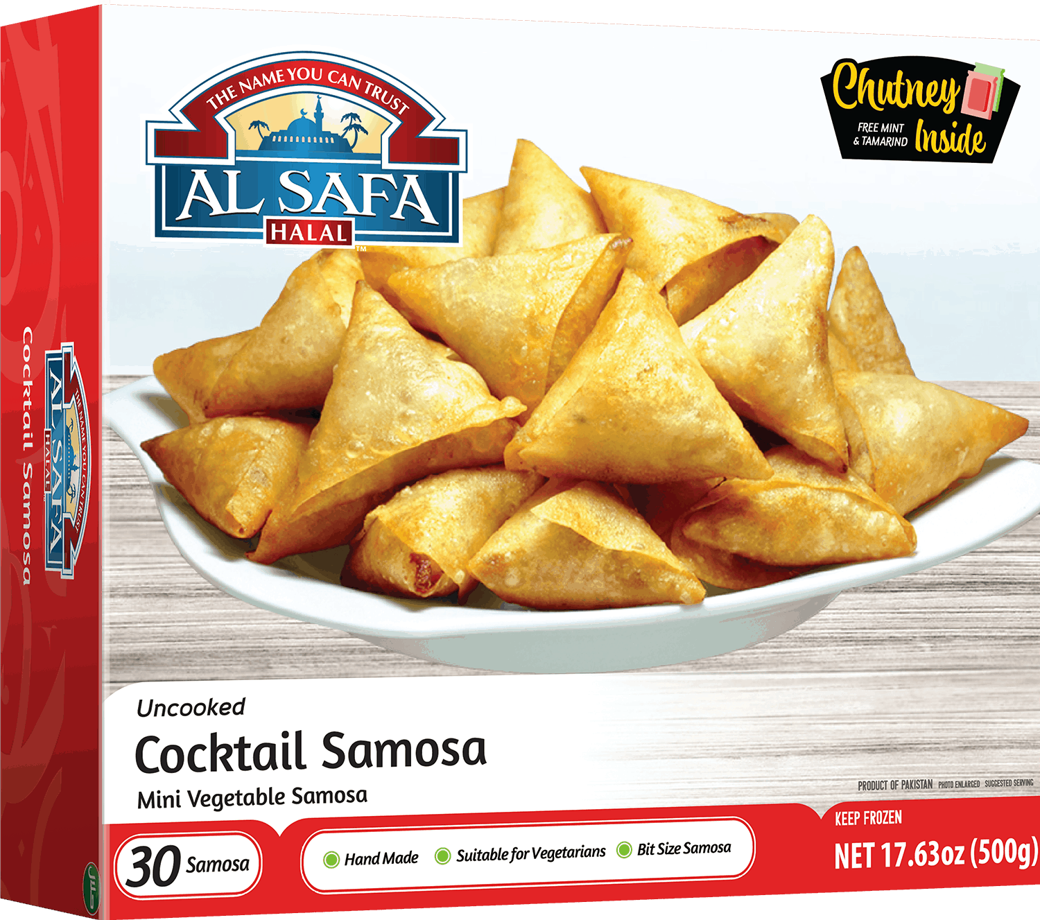 Wholesale Al Safa Halal Cocktail Samosa 17.6oz (30pcs)- Bulk