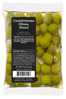 Wholesale Divina Pouches Pitted Castelvetrano Olives 7oz Bag- Bulk