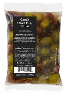Wholesale Divina Pouches Pitted Greek Olive Mix 6oz Bag- Bulk