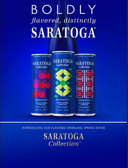 Wholesale Saratoga Collection, Peach Flavored Sparkling Water, Anatomy of a Peach, 12 fl oz (Case of 24)- Bulk