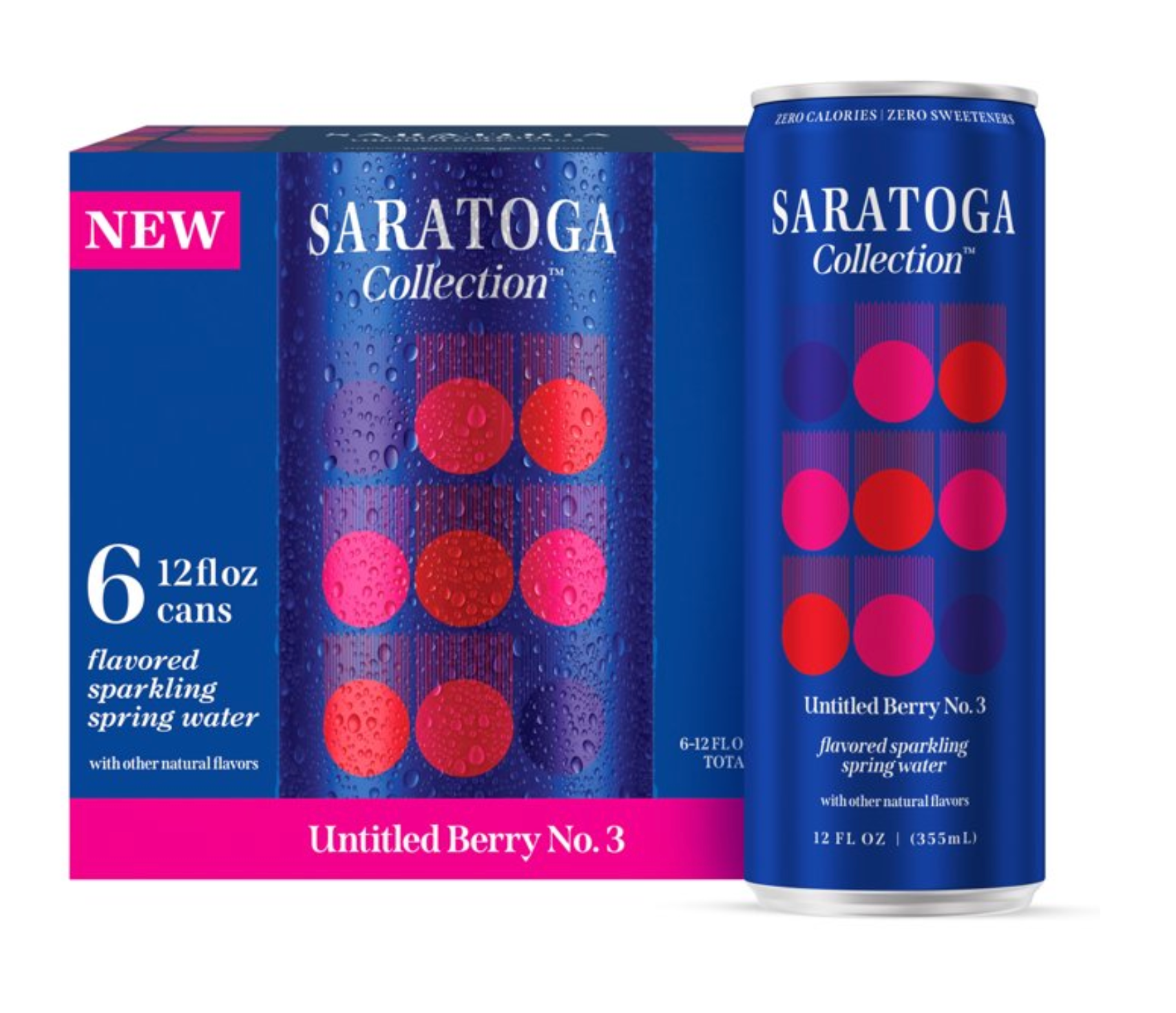 Wholesale Saratoga Collection, Berry Flavored Sparkling Water, Untitled Berry No. 3, 12 fl oz (Case of 24)-24ct Case Bulk