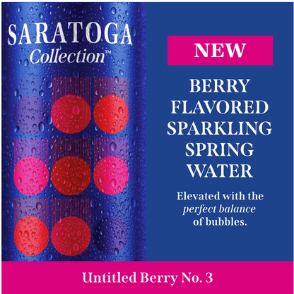 Wholesale Saratoga Collection, Berry Flavored Sparkling Water, Untitled Berry No. 3, 12 fl oz (Case of 24)- Bulk