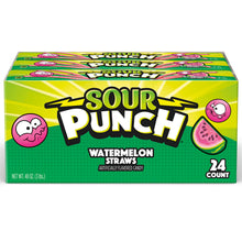 Wholesale Sour Punch Watermelon Straws 24 Pack 2oz Bags- Bulk