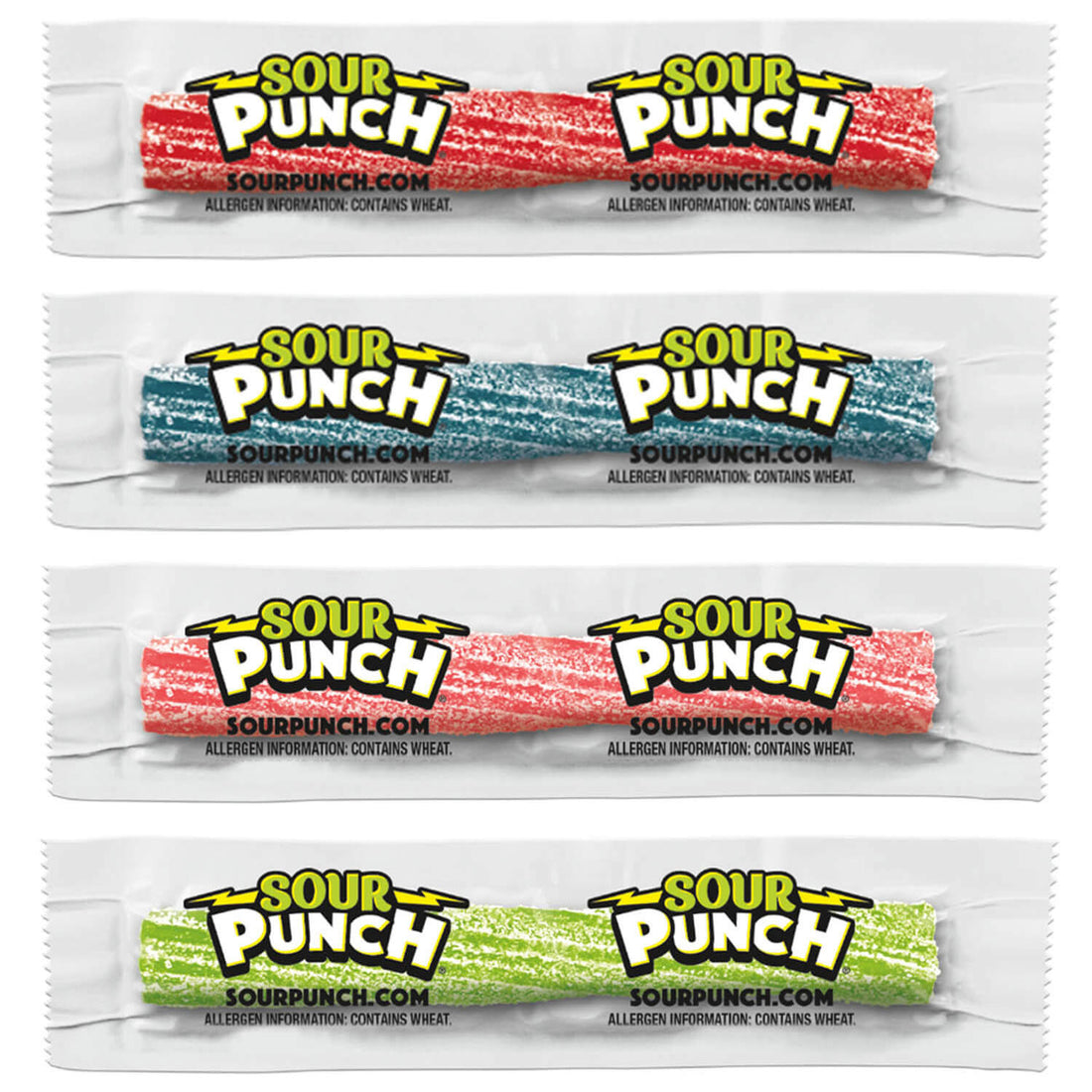 Wholesale Sour Punch 3 Individually Wrapped Sour Candy Twists 25 Lb Bulk- Bulk