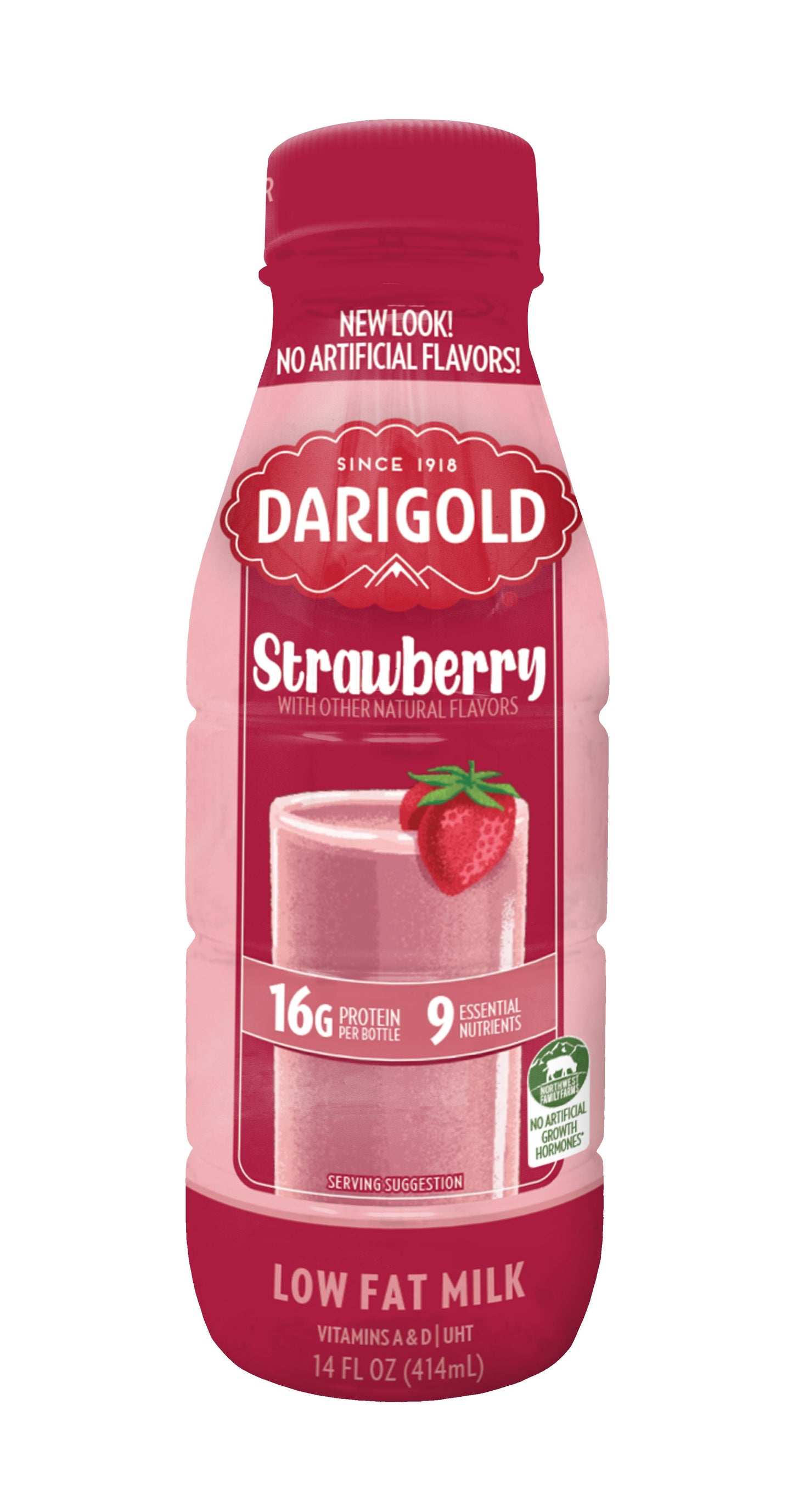 Wholesale Darigold 12/14 Oz Strawberry 1%- Bulk
