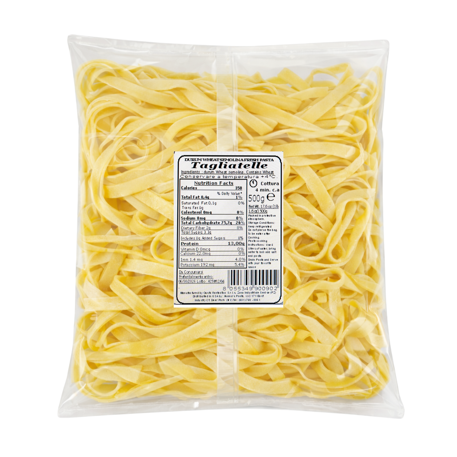 Wholesale Nonna's Fresh TAGLIATELLE Pasta- Bulk