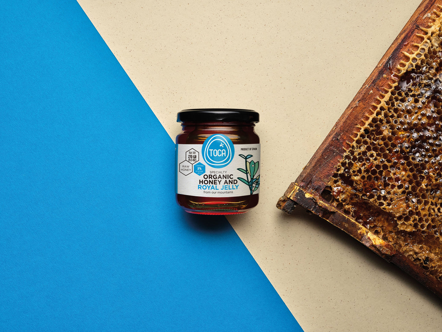 Wholesale Toca Organic Honey and Royal Jelly 270 gr.- Bulk