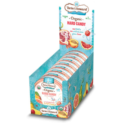 Wholesale Torie & Howard Grapefruit And Tupelo Honey Organic Hard Candy Tins 2 Oz- Bulk