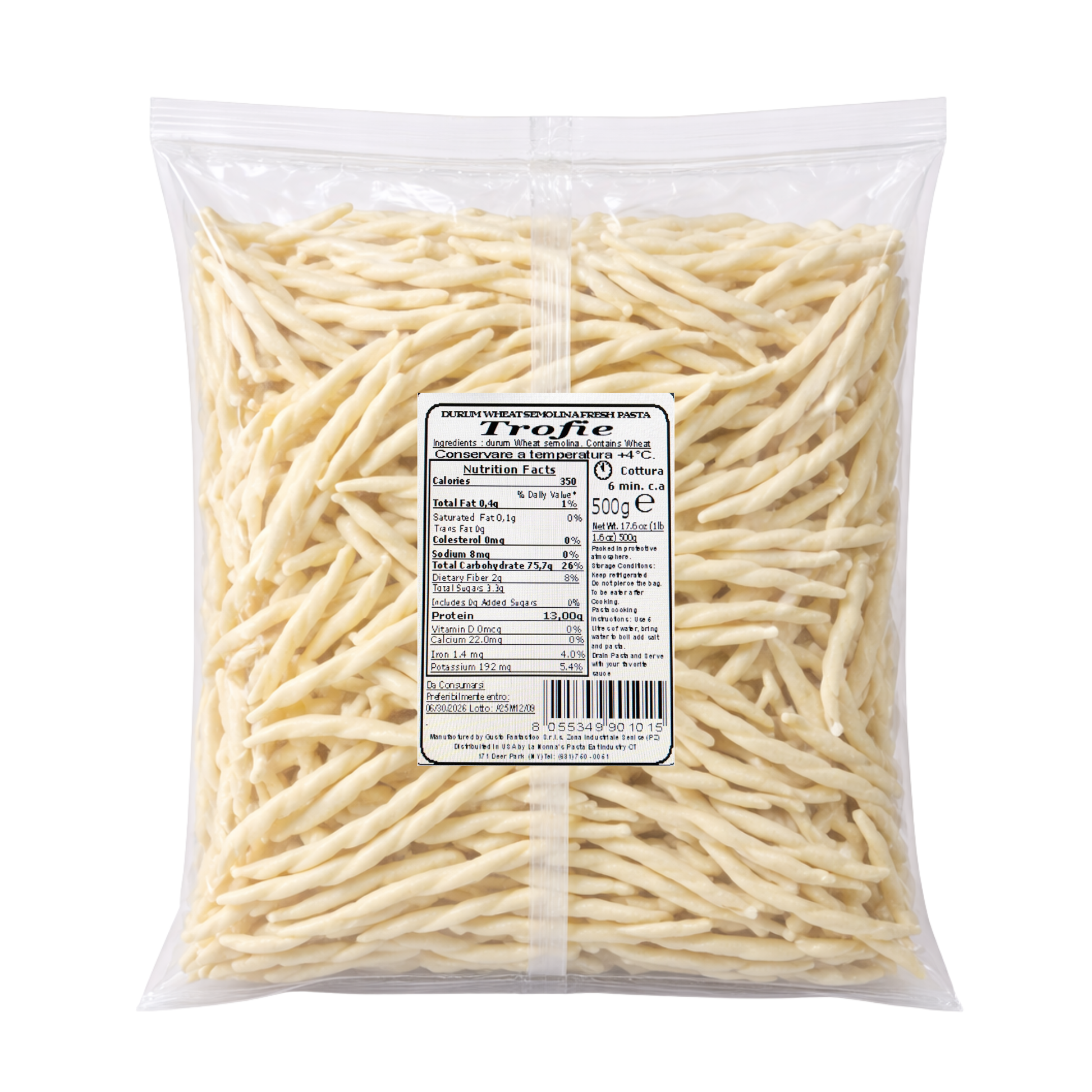 Wholesale Nonna’s Fresh Trophi Pasta- Bulk