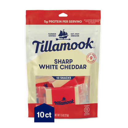 Wholesale Tillamoo Sharp White Cheddar Portio- Bulk