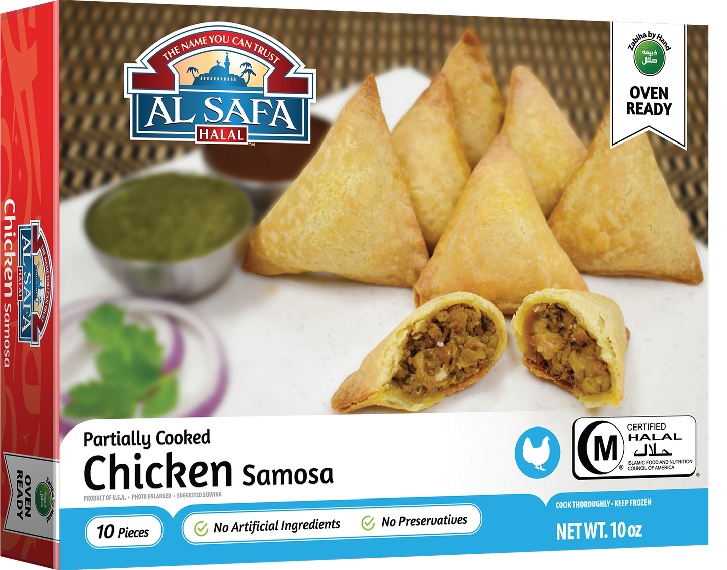Wholesale Al Safa Halal Chicken Samosa 10oz- Bulk