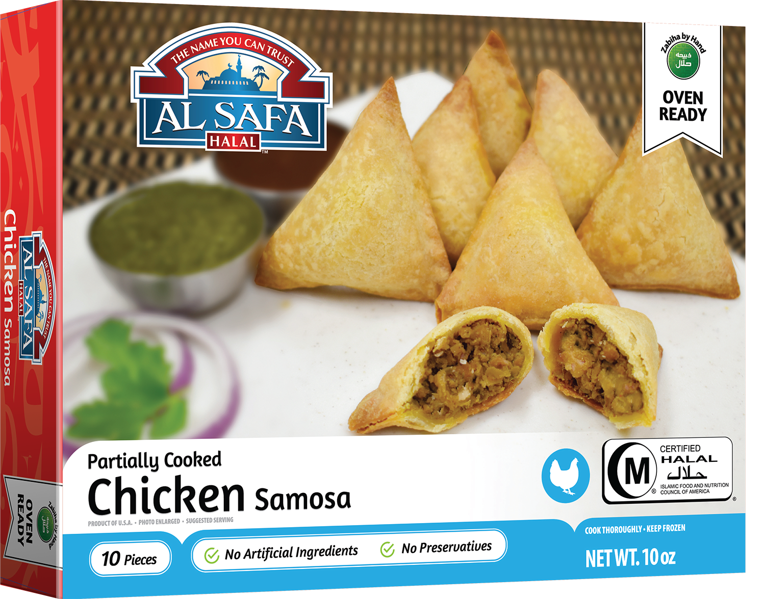 Wholesale Al Safa Halal Chicken Samosa 10oz- Bulk