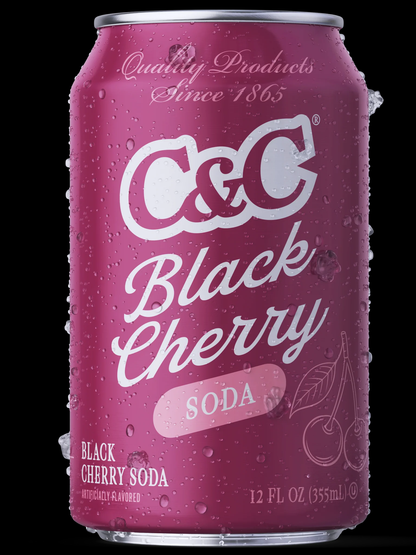 Wholesale C & C Case Black Cherry Soda- Bulk
