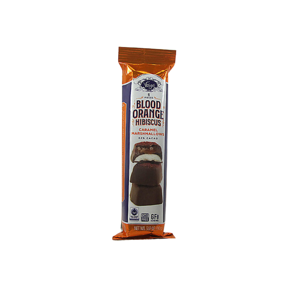 Wholesale Vosges Haut-Chocolat Blood Orange Hibiscus Caramel Marshies 12 Flow Wraps-12ct Case Bulk
