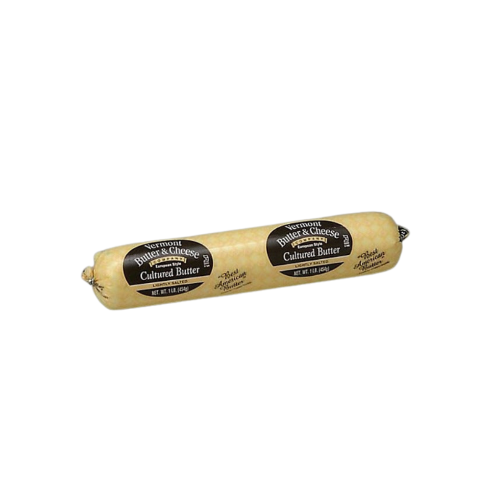 Wholesale Vermont Creamery Cultured Butter & Cheese Log Lightly Salted 1 lb-12ct Case Bulk