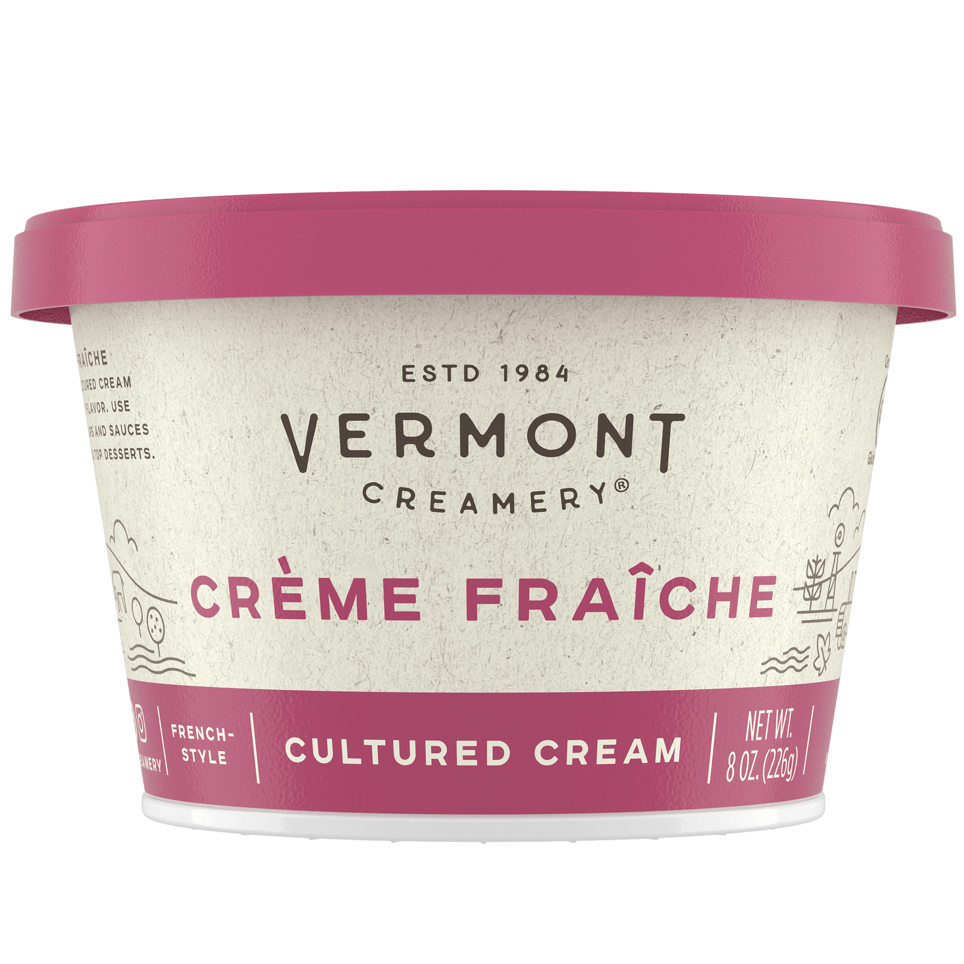 Wholesale Crème Fraiche creamery 8 OZ- Bulk