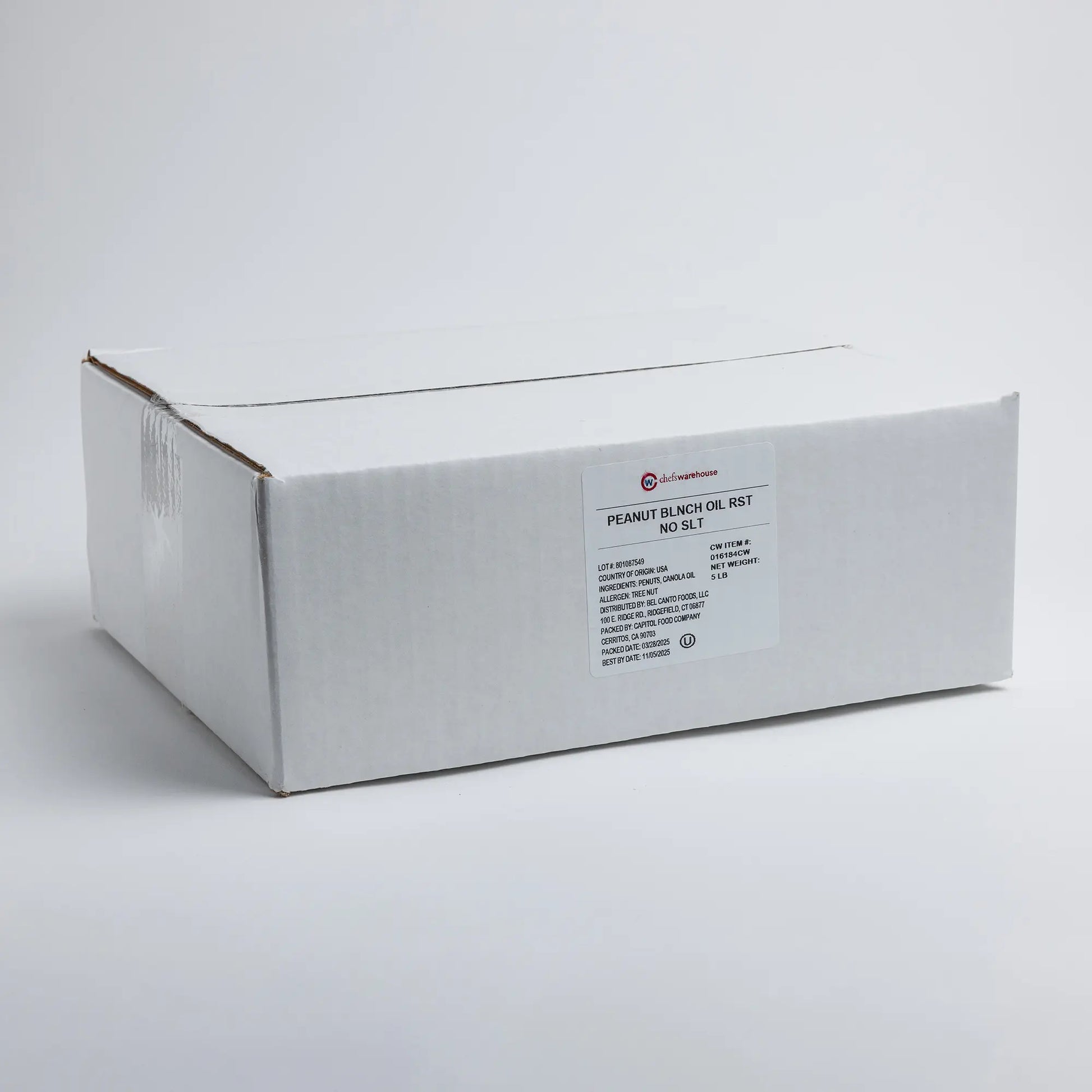 Wholesale BoxNCase Skin Off, Unsalted, Blanched & Roasted Peanuts 5lb- Bulk
