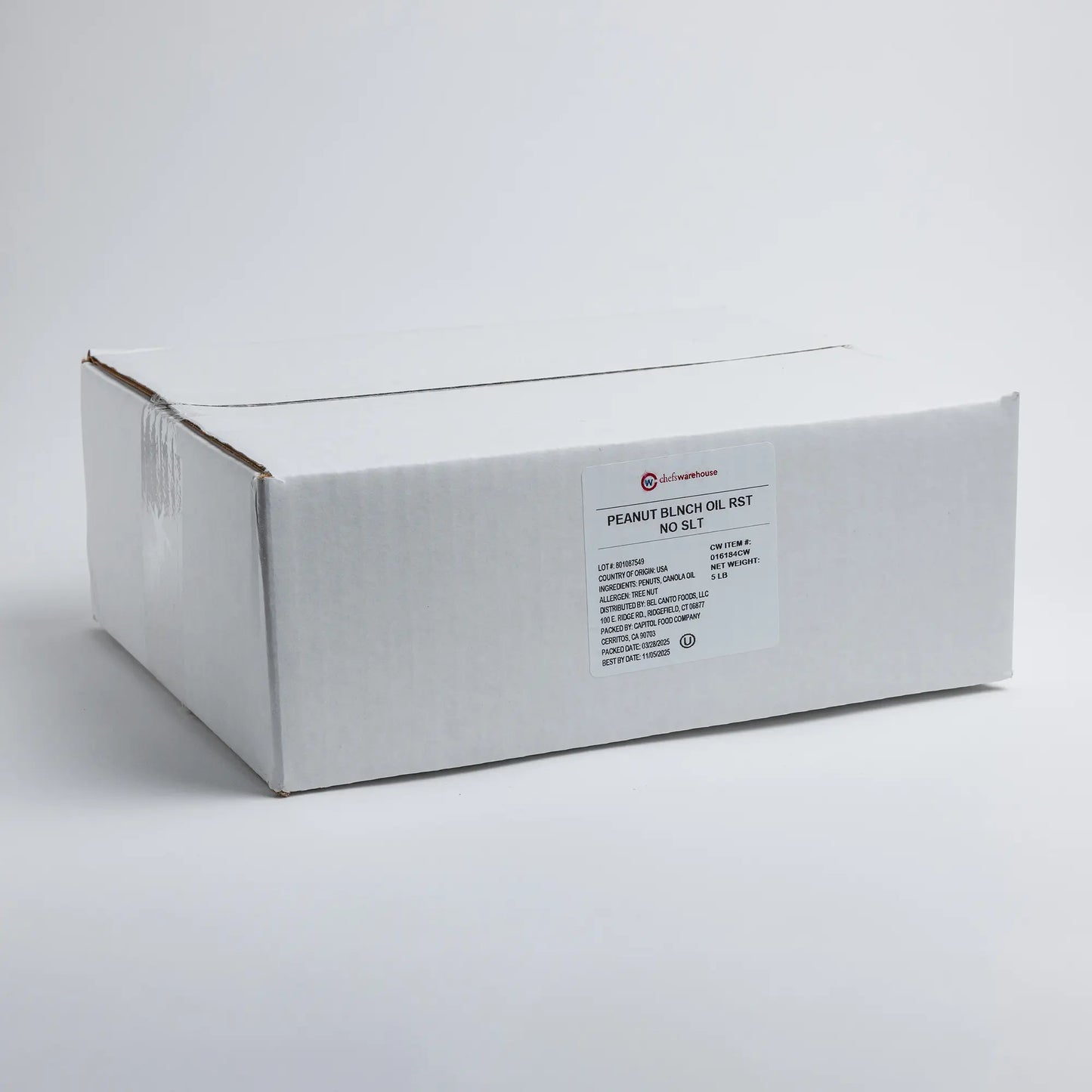 Wholesale BoxNCase Skin Off, Unsalted, Blanched & Roasted Peanuts 5lb- Bulk