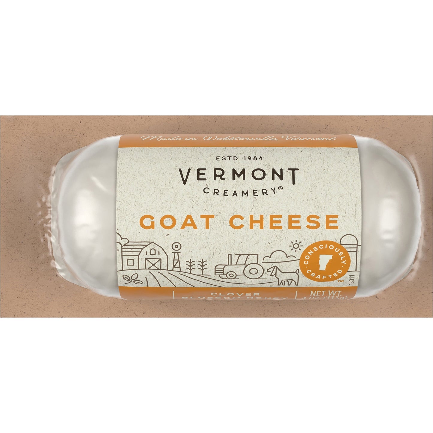 Wholesale Vermont Goat Log Honey 4Oz- Bulk