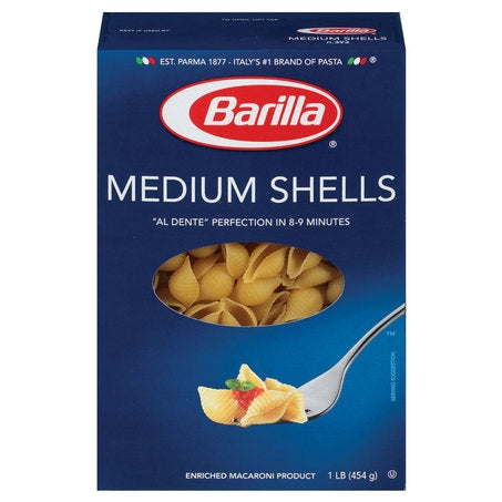 Wholesale Barilla Case Medium Pasta Shells- Bulk