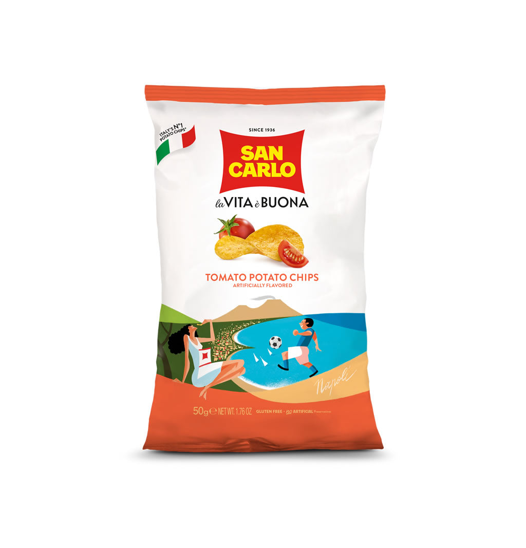 Wholesale San Carlo Case Tomato Flavored Potato Chips- Bulk