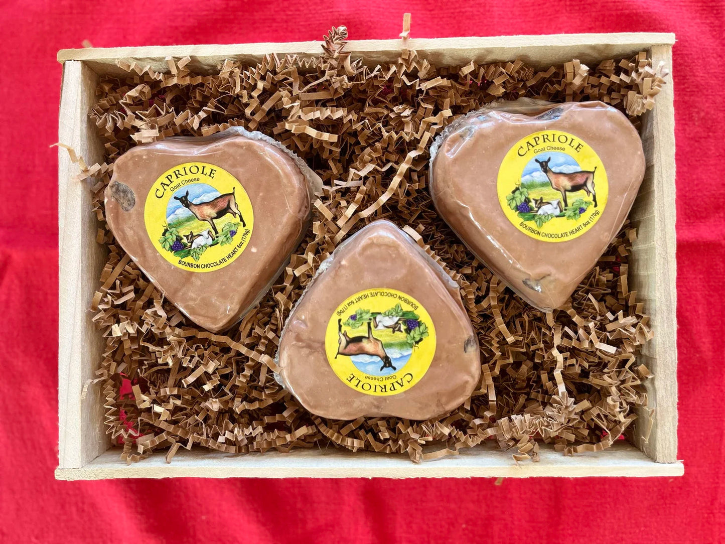 Wholesale Capriole Bourbon Chocolate Hearts- Bulk