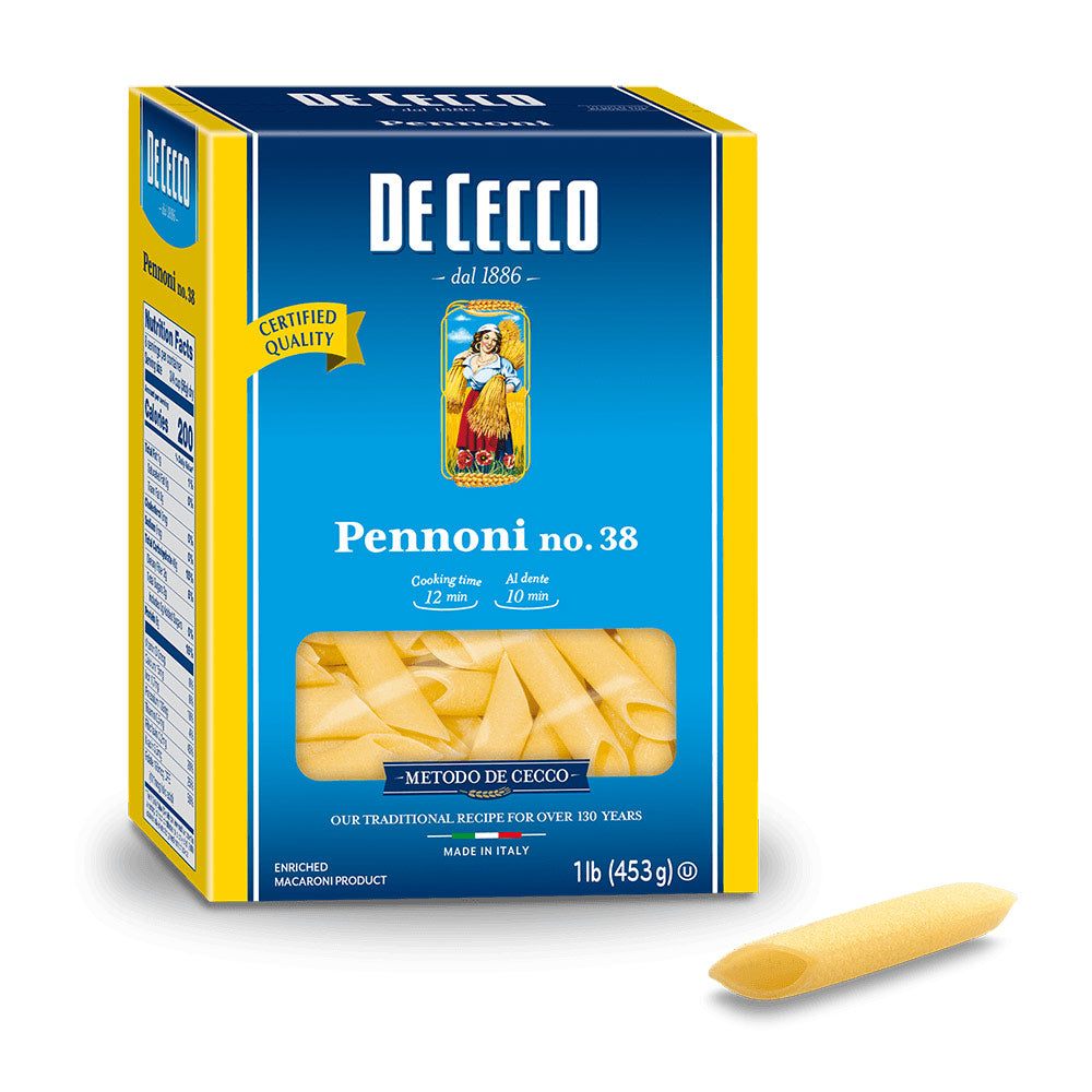 Wholesale De Cecco Case Pennoni Pasta #38- Bulk