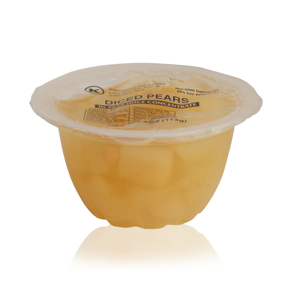 Wholesale BoxNCase Case Diced Pears Cup In Juice- Bulk