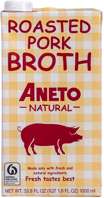 Wholesale Aneto Natural Roasted Pork Broth- Bulk