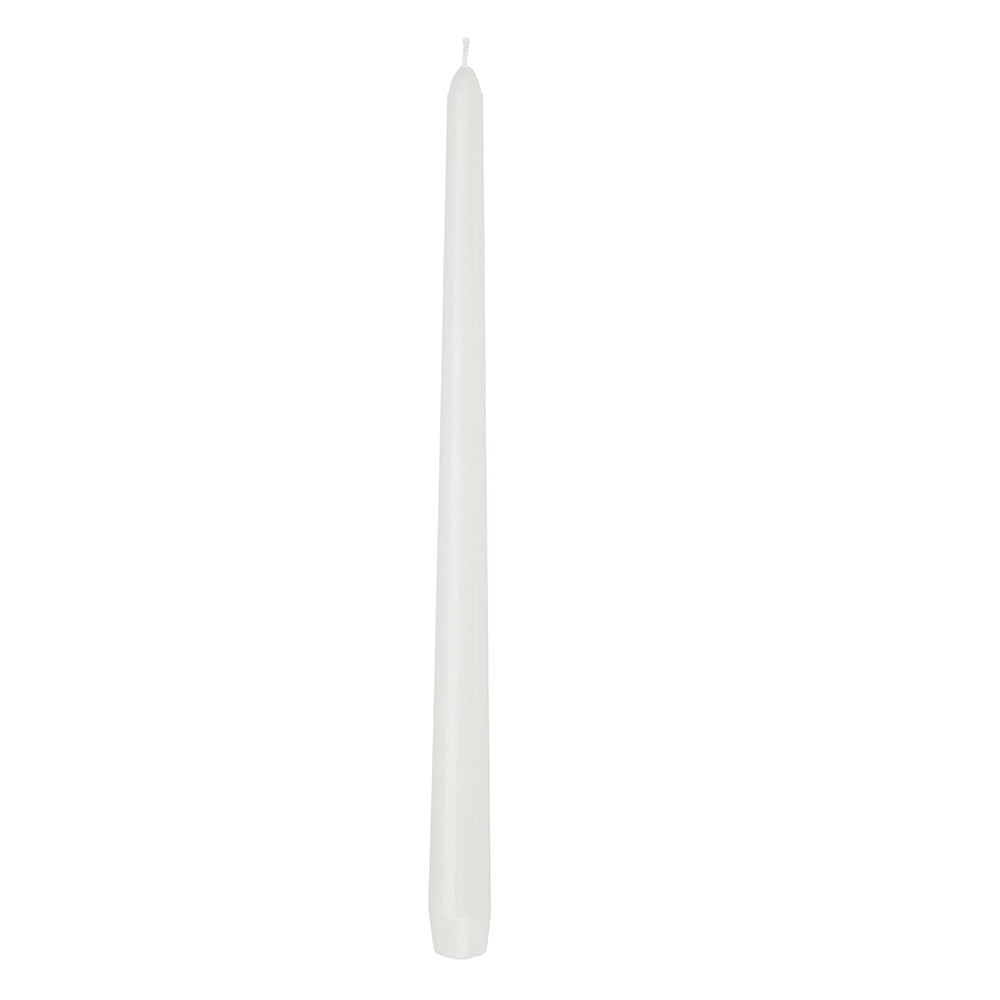 Wholesale Fancy Lite Case 15 Inch Tapered White Candle- Bulk