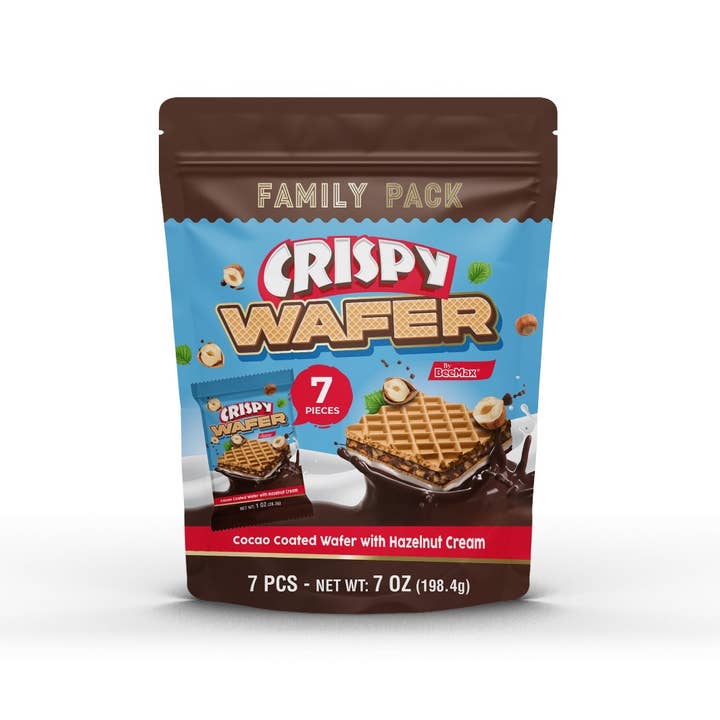 Wholesale BeeMax Cacao Coated Wafer With Hazelnut Cream 7 Pieces – 7 Oz- Bulk