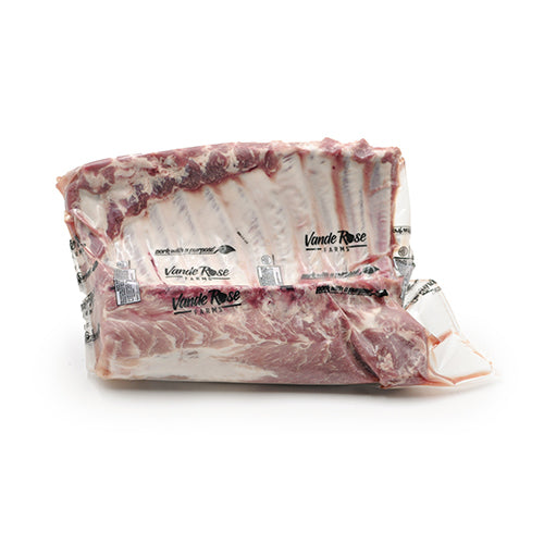 Wholesale Vande Rose Farms Antibiotic Free Duroc Pork Belly Skinless Single Rib Heritage 15lb- Bulk