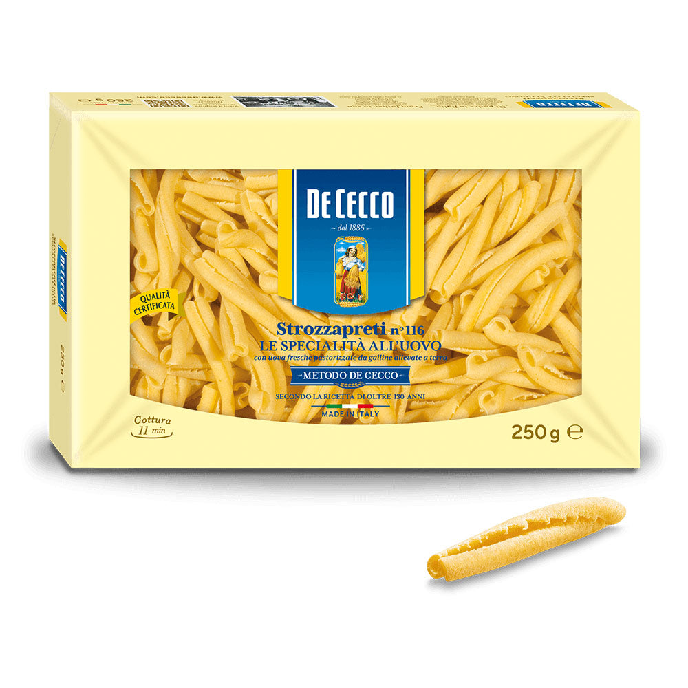 Wholesale De Cecco Strozzapreti All'Uovo Pasta | 8.8 oz- Bulk