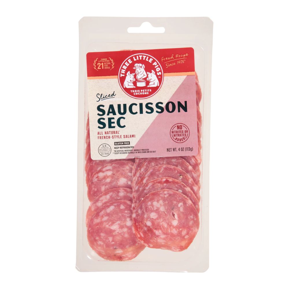 Wholesale Three Pigs Case Sliced Pork Saucisson- Bulk