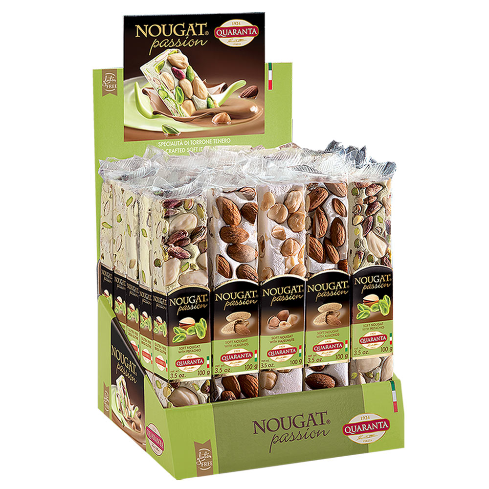 Wholesale Quaranta Case Traditional Nougat Bar Display- Bulk