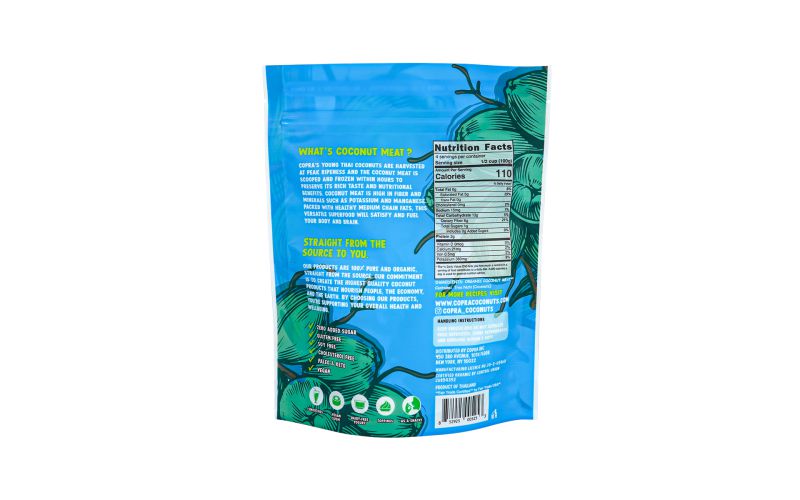 Wholesale Copra Frozen Organic Coconut Meat - 10 X 1 LB- Bulk
