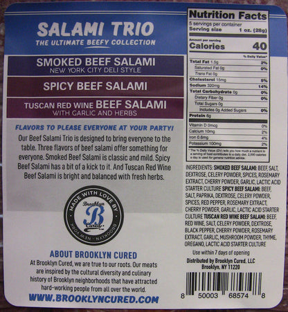Wholesale Bc Beef Salami Trio- Bulk
