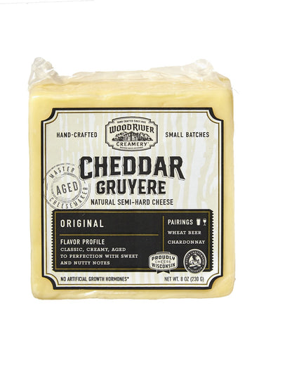 Wholesale Wood River Orig Cheddar Gruyere 8Oz- Bulk