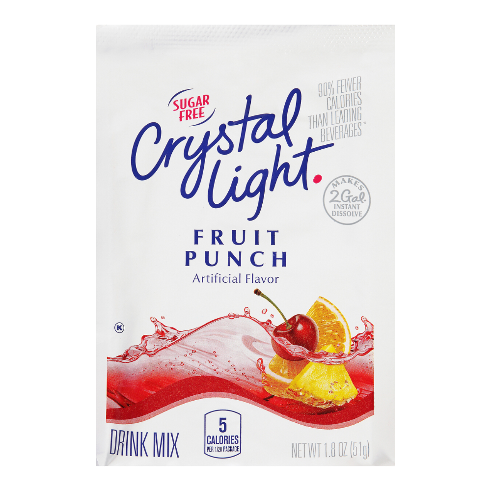Wholesale Crystal Light Sugar Free Fruit Punch Mix | 2 gal yield- Bulk