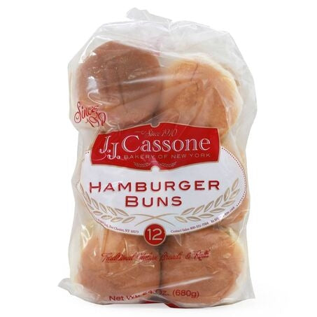 Wholesale Cassone Each 4 Inch Seedless Plain Burger Roll- Bulk
