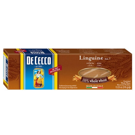 Wholesale De Cecco Case Whole Wheat Linguine Pasta #7- Bulk