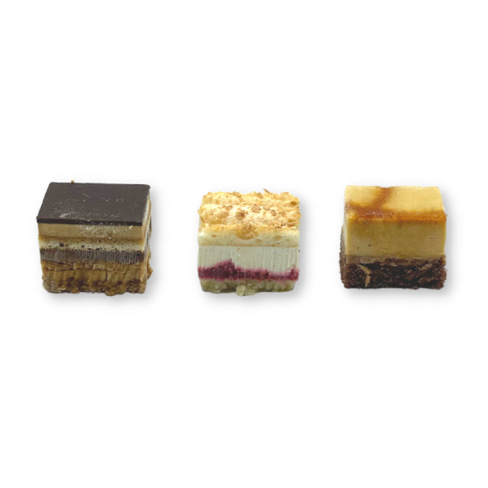 Wholesale White Toque Case Mini Assorted French Patisseries- Bulk