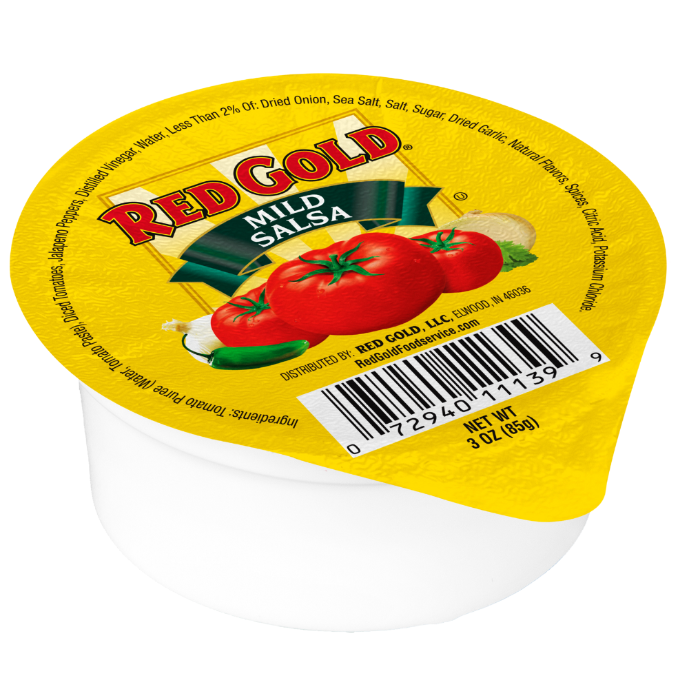 Wholesale Red Gold Salsa Portion Control Cups | 3 oz- Bulk