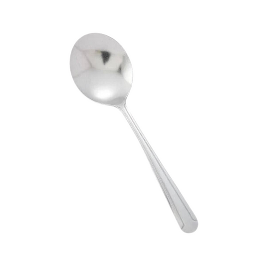 Wholesale Winco Each 6 Inch Stainless Steel Dominion Bouillion Spoon- Bulk