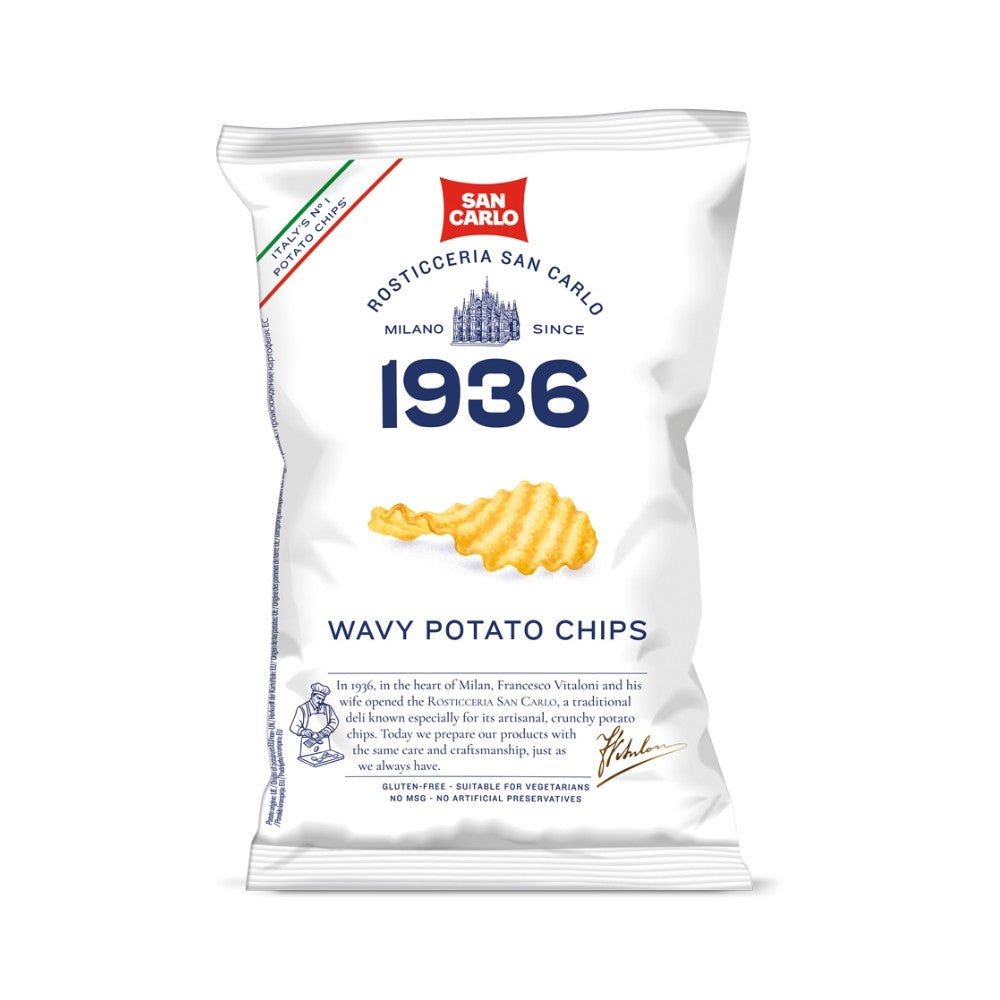 Wholesale San Carlo Case Wavy Potato Chips 150Gr- Bulk