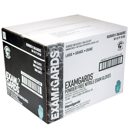 Wholesale Companions Each Large Black Powder Free Nitrile Gloves- Bulk