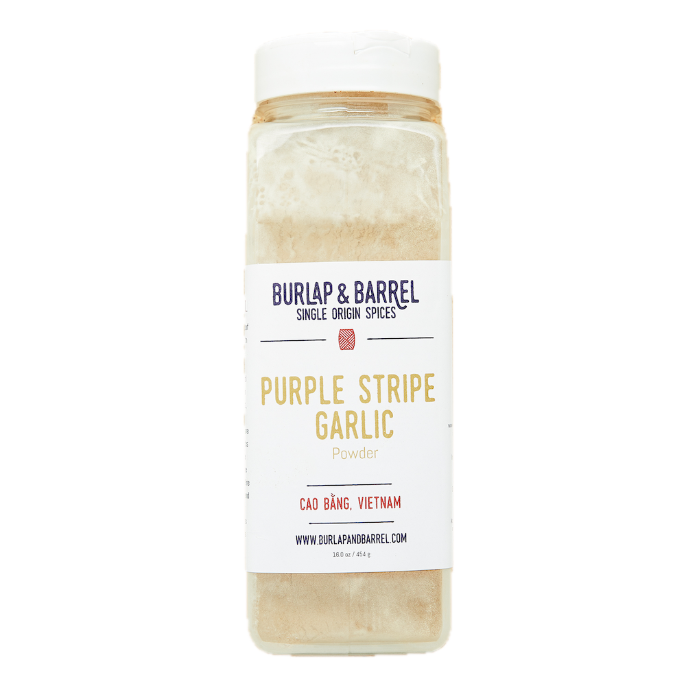 Wholesale Burlap & Barrel Purple Stripe Garlic Powder 24oz- Bulk